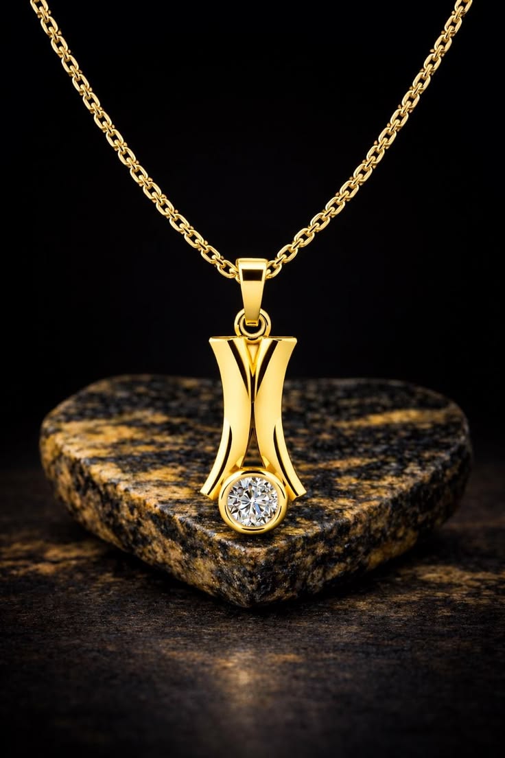 Facet Gold Pendant